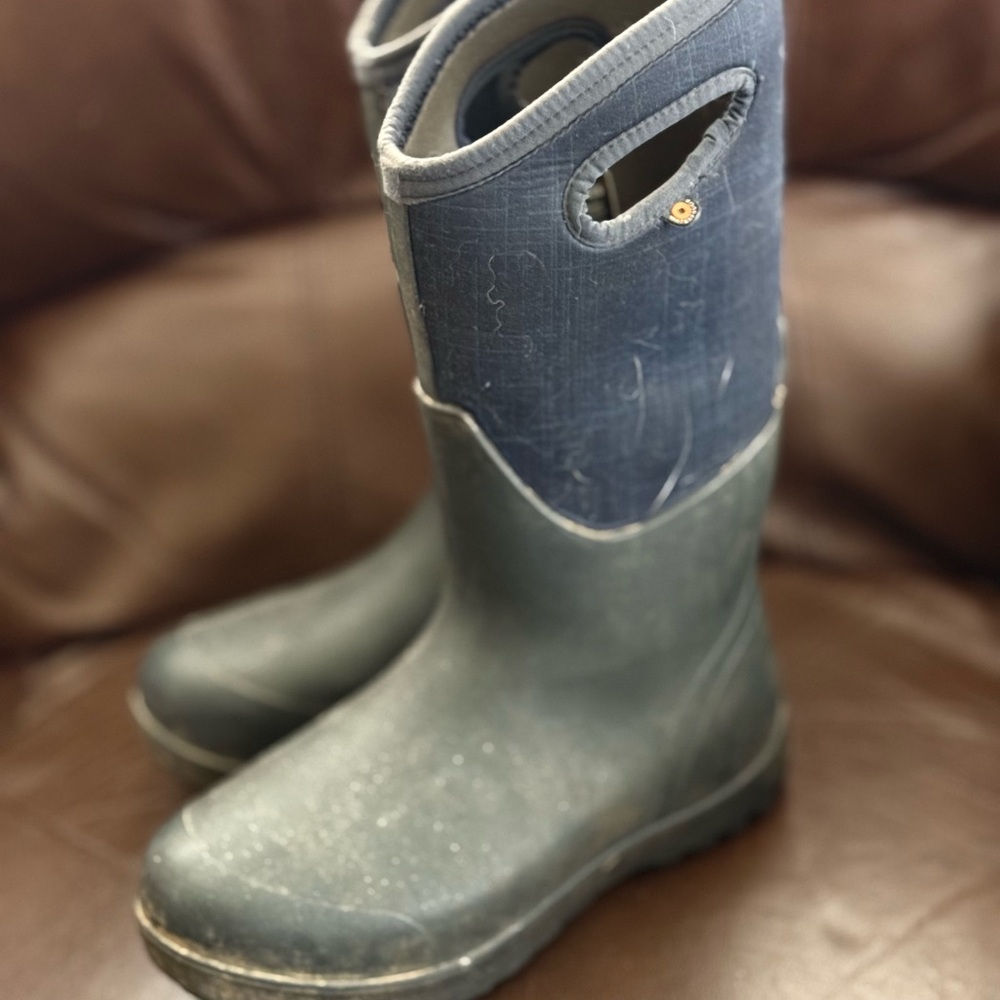 Bogs Blue Rain & Snow Boots Waterproof Mid-Calf